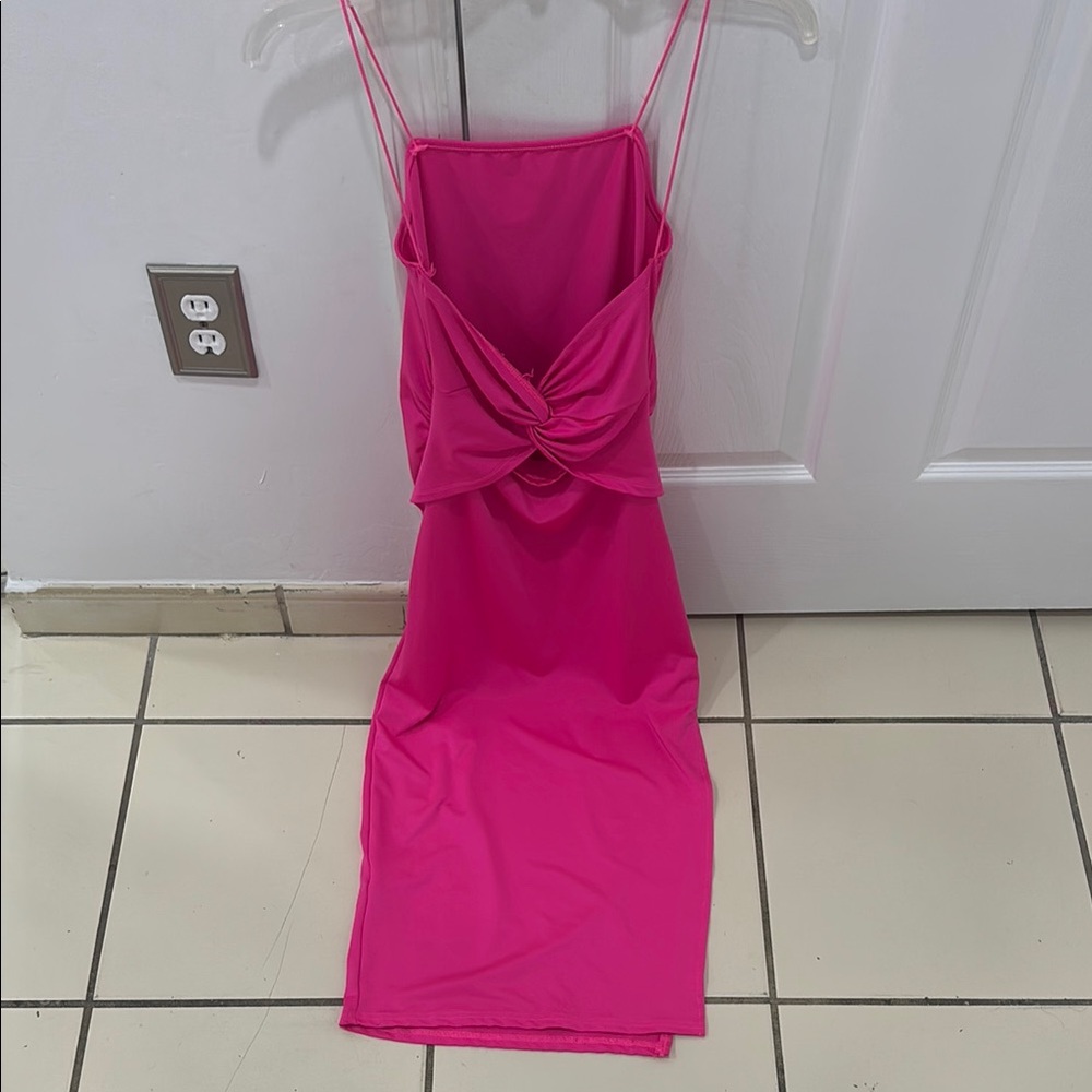 Vibrant Pink Spaghetti Strap Dress